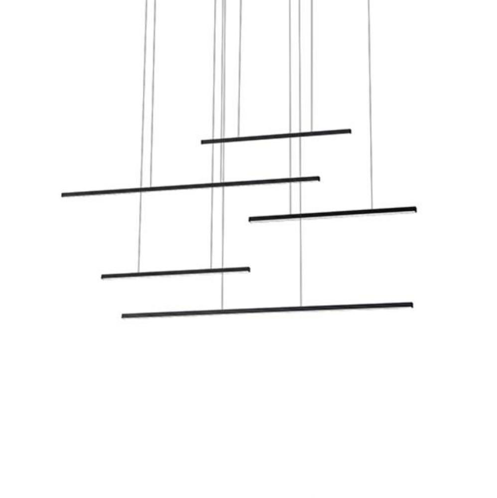 Square Profile Linear Aluminum With Thin CablesInset Opal Polymeric DiffuserFinely Textured Plate