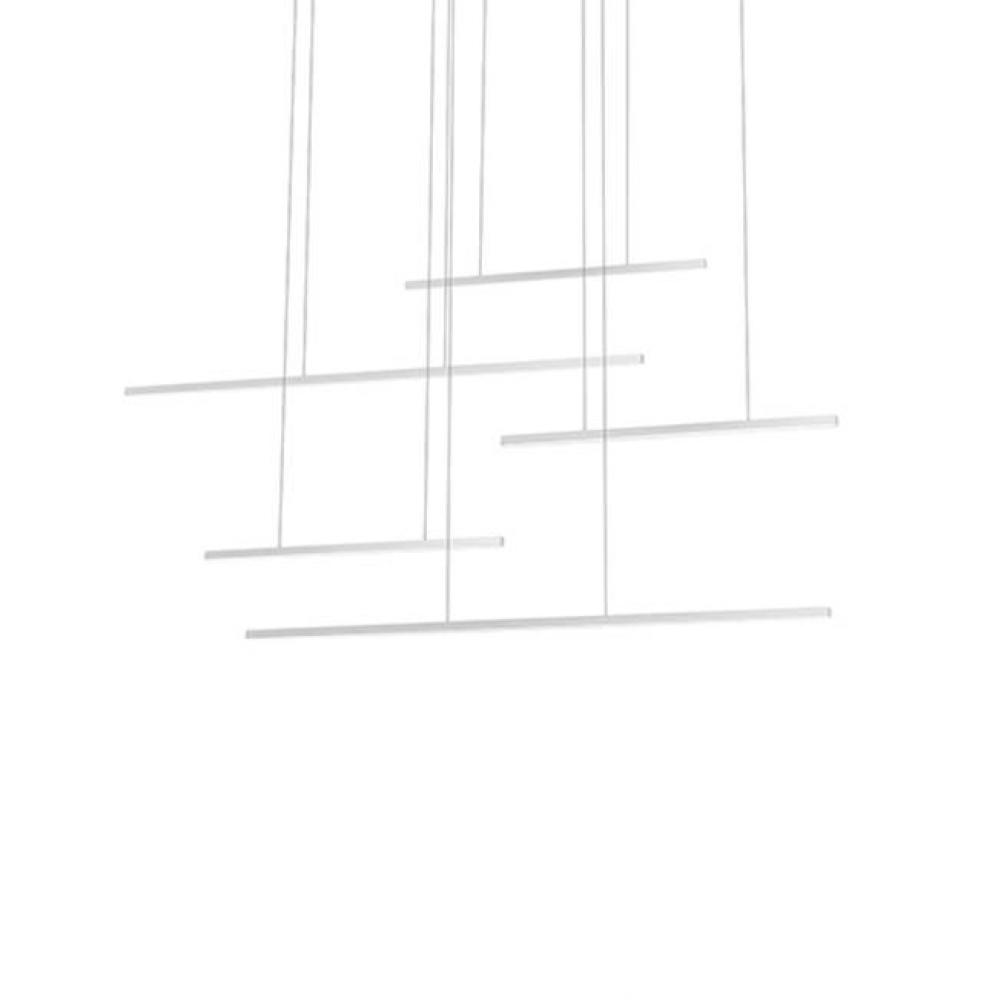 Square Profile Linear Aluminum With Thin CablesInset Opal Polymeric DiffuserFinely Textured Plate