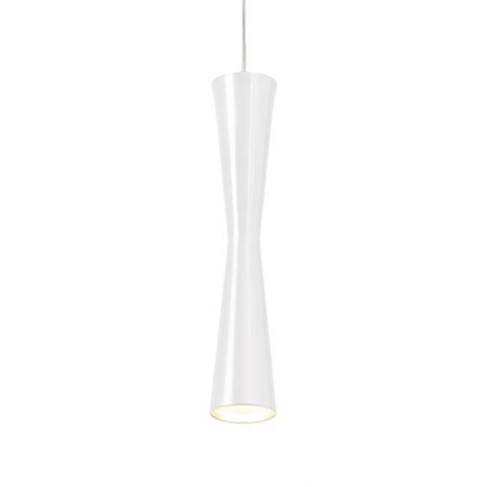 Formed Aluminum Hour-Glass Shade. Dual Translucent Acrylic Diffusers. Matte Powder-Coated Or