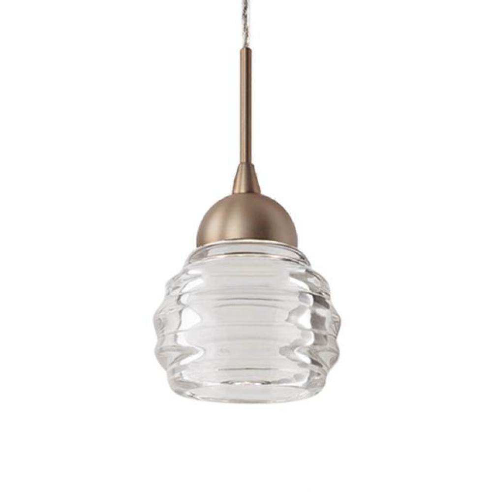 Classic But Modern Led Single Downward Pendant, With Polished Chrome Metal Details And Elegant