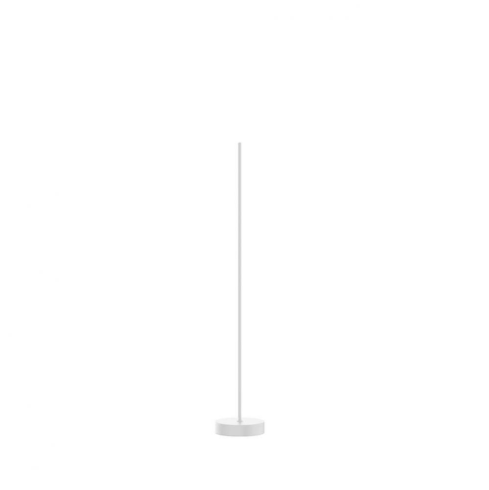 The Reeds Floor Piece Features A Single Minimal Wands, Casting A Soft Directional Glow With