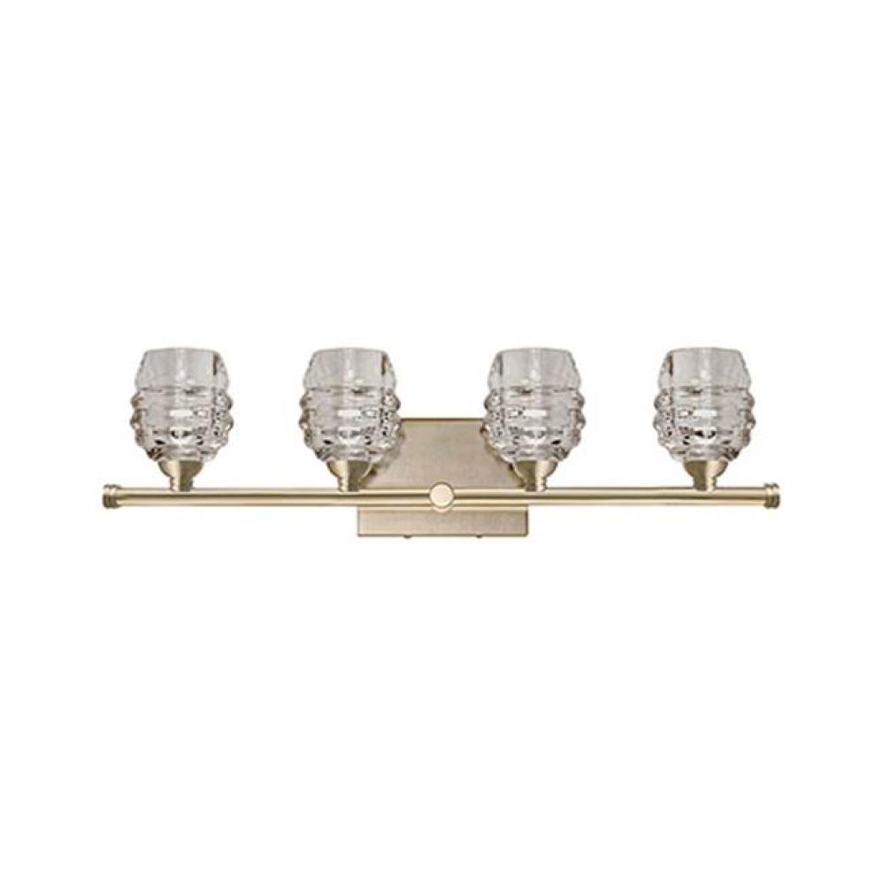 Vintage But Modern Led Four Light Vanity, Spaced Across An Architecturally Designed Horizontal