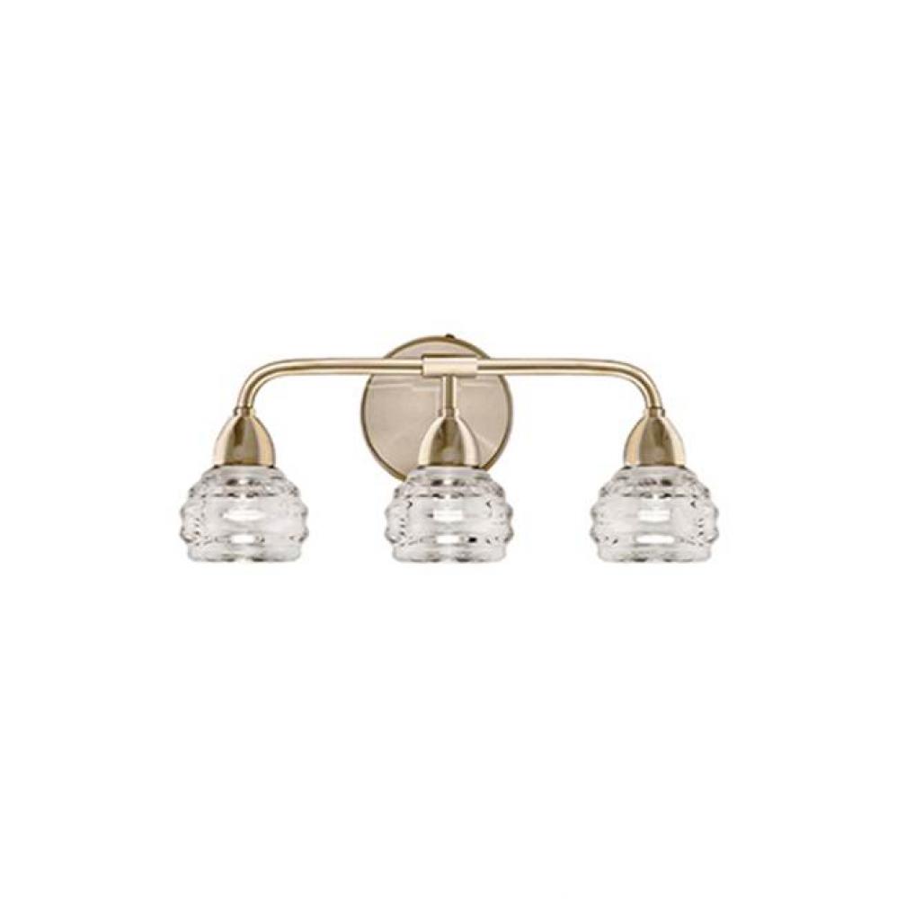 Classic But Modern Led Three Light Vanity, Spaced Across A Sleekly Designed Horizontal Curved