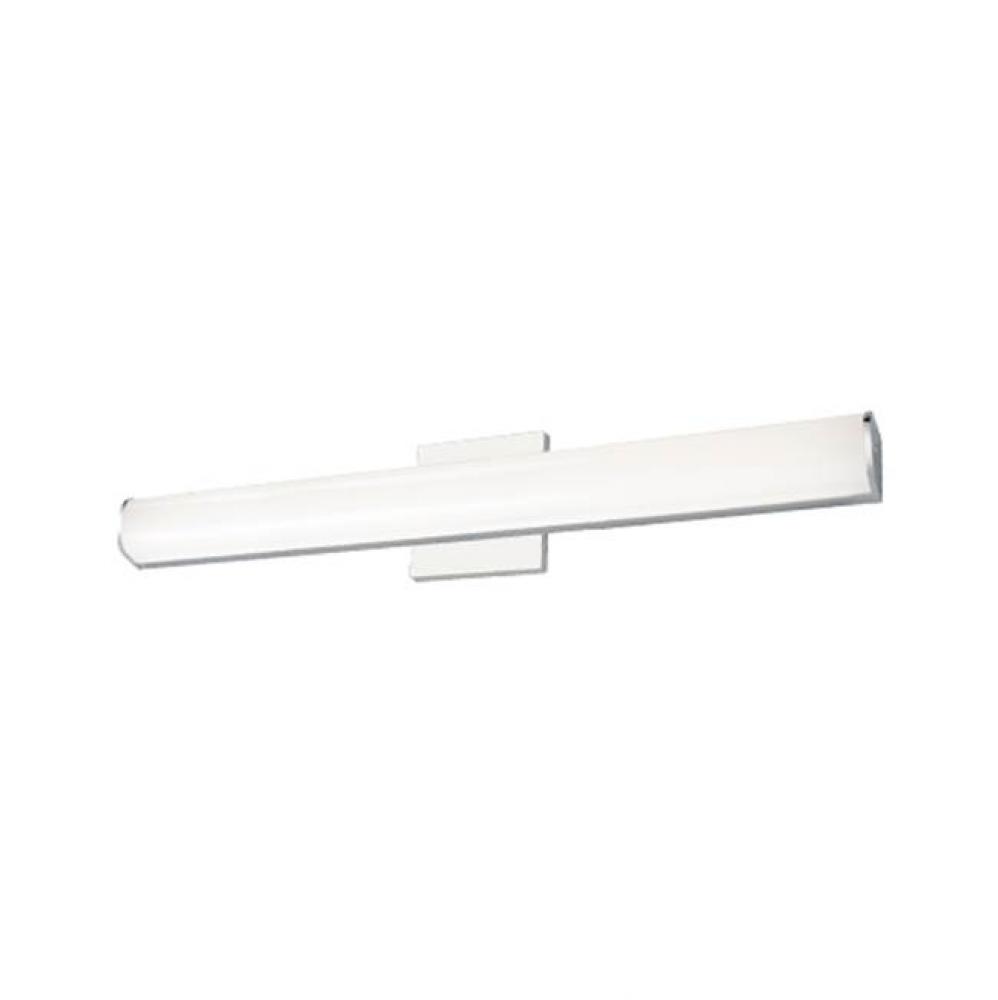 Vl61224 - Obround White Acrylic Diffuser With Electroplated Formed Steel