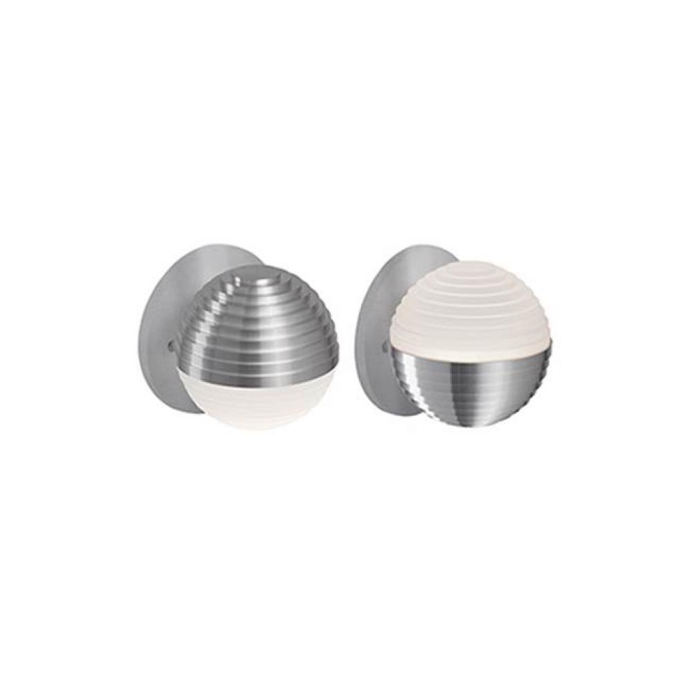 Unique Led Wall Sconce With A Stratum Sphere Shaped Cast Aluminum With Matching Heavy Gauge