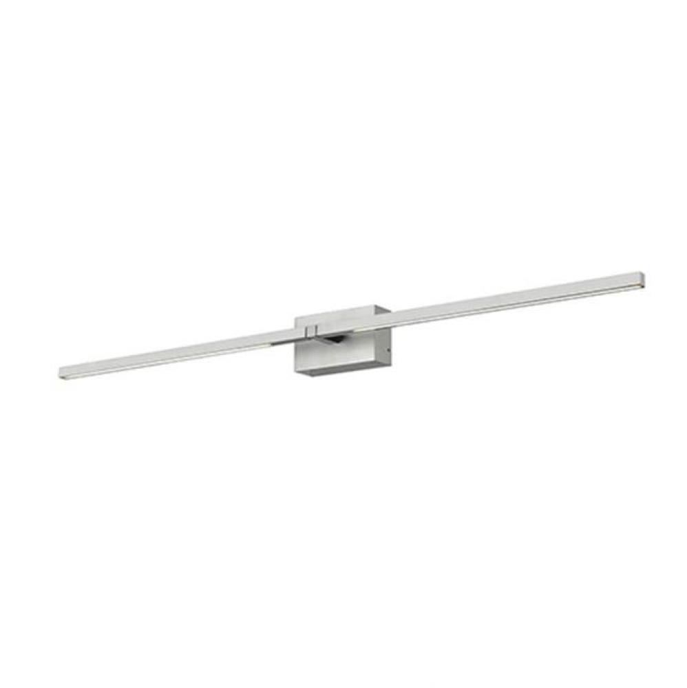 Square Profile Linear Aluminum With Rectangular Wall Mount. Inset Opal Polymeric Diffuser. Finely