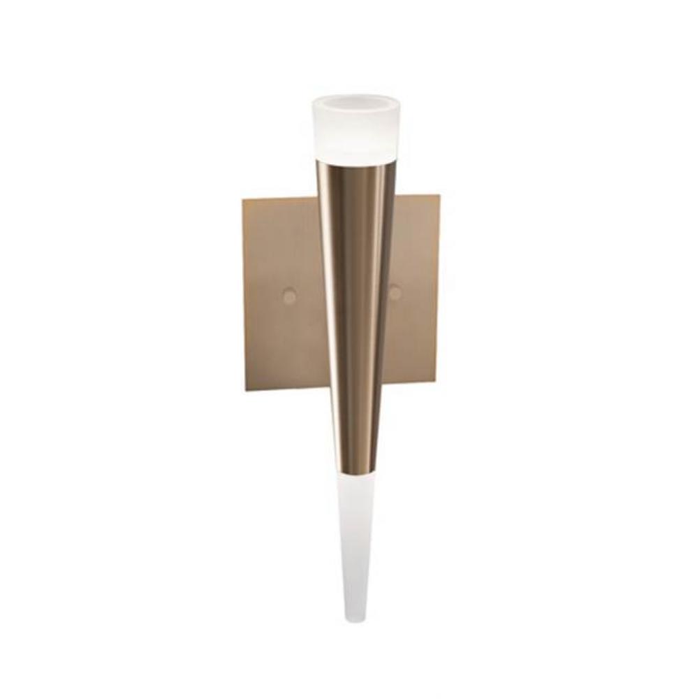 Unique In Design Shaped As A Slender Cone. Top And Bottom Frosted Acrylic Diffusers Which Light