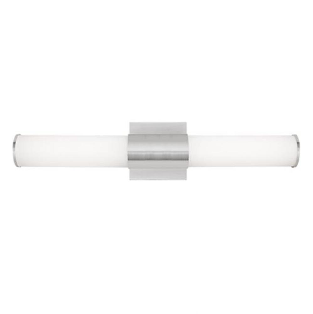 Ws60112 - Cylindrical White Opal Glass With Electroplated Formed Steel