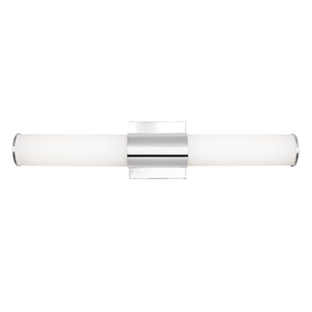 Ws60112 - Cylindrical White Opal Glass With Electroplated Formed Steel