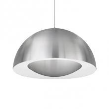 Kuzco 401144BN-LED - Single Led Pendant With Black, Brushed Nickel Or White Dome Shaped Shade With Matching Colored