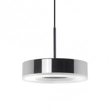 Kuzco 401151CH-LED - Single Lamp Led Pendant With Unique Round Metal Shade. Metal Details In Chrome