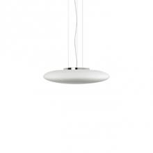 Kuzco 401186CH-LED - Single Lamp Led Pendant With Grand Ellipse Shaped White Opal Glass, Chrome Canopy And Metal