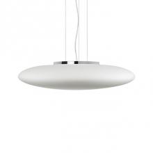 Kuzco 401188CH-LED - Single Lamp Led Pendant With Grand Ellipse Shaped White Opal Glass, Chrome Canopy And Metal