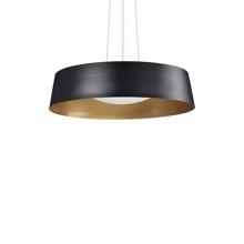 Kuzco 401207BK-LED - Single Lamp Led Pendant With Either A Round Flat Black Metal Shade With Fine Gold Interior (With