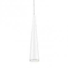 Kuzco 401214WH-LED - Single Led Pendant, Sleek Conical Shape With Clear Acrylic Diffuser, Canopy And Metal
