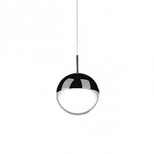 Kuzco 402801BC-LED - Single Led Lamp Pendant, Stunning Sphere Shape Design With Black Chrome And/Or Chrome Metal