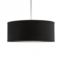 Kuzco 41083B - Three Lamp Pendant With Drum Shape Textured Linen Black Shade And Acrylic Bottom