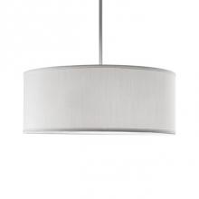 Kuzco 41083W - Three Lamp Pendant With Drum Shape Textured Linen White Shade And Acrylic Bottom