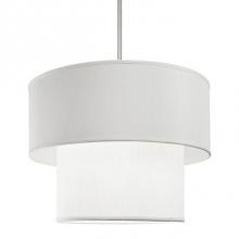 Kuzco 41084W - Four Lamp Pendant With Two Tier Drum Shape Textured Linen White Shade And Acrylic Bottom
