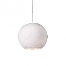 Kuzco 411908WH - Single Lamp Pendant With Spherical Hand-Applied Polymer Shade Provides Both Down And Ambient
