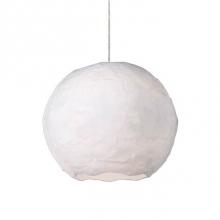 Kuzco 411912WH - Single Lamp Pendant With Spherical Hand-Applied Polymer Shade Provides Both Down And Ambient