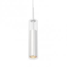 Kuzco 41411-WH - Clear Glass Shade Encases Aluminum Cylindrical Socket Housing With Matte Powder-Coat Or Plated