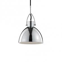 Kuzco 41581 - Single Lamp Pendant With Heavy Chrome Plated Dome Shaped Metal Reflector And With Powder Coated