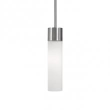 Kuzco 41611BN - Single Lamp Pendant With White Opal Screw In Glass And Brushed Nickel Metal