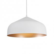 Kuzco 49117-WH/CP - Single Lamp Pendant With Spun Aluminum Shade Showcasing Power-Coated Finishes In Contrasing Hues.