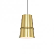 Kuzco 492208-GD - Single Lamp Pendant With Conical Aluminum Shade Showcasing Powder-Coated Finishes Against A Matte