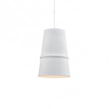 Kuzco 492208-WH - Single Lamp Pendant With Conical Aluminum Shade Showcasing Powder-Coated Finishes Against A Matte