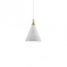 Kuzco 492710-WH/GD - Single Lamp Pendant With ConicalAluminum Shade With FinePowder-Coated Or Plated FinishesWith