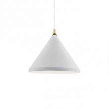 Kuzco 492824-WH/GD - Single Lamp Pendant With ConicalAluminum Shade With FinePowder-Coated Or Plated FinishesWith