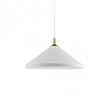 Kuzco 493118-WH/GD - Single Lamp Pendant With ConicalAluminum Shade With FinePowder-Coated Or Plated FinishesWith
