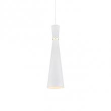 Kuzco 493206-WH/GD - Single Lamp Pendant With Conical Aluminum ShadeWith Fine Powder-Coated Finishes And Anodized