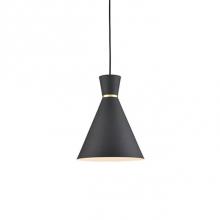 Kuzco 493210-BK/GD - Single Lamp Pendant With Conical Aluminum Shade With Fine Powder-Coated Finishes And Anodized