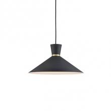 Kuzco 493216-BK/GD - Single Lamp Pendant With Conical Aluminum Shade With Fine Powder-Coated Finishes And Anodized