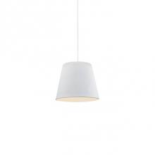 Kuzco 493624-WH - Single Lamp Pendant With Aluminum Drum Shade Showcasing Powder-Coated Finishes. Exterior Shade