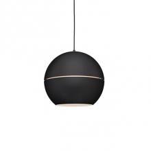 Kuzco 494016-BK - Single Lamp Pendant With Split Spherical Aluminum Shade Showcasing Powder-Coated Finishes Against