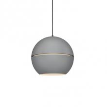 Kuzco 494016-GY - Single Lamp Pendant With Split Spherical Aluminum Shade Showcasing Powder-Coated Finishes Against