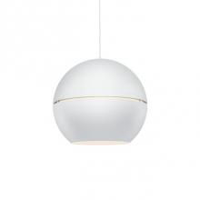 Kuzco 494024-WH - Single Lamp Pendant With Split Spherical Aluminum Shade Showcasing Powder-Coated Finishes Against