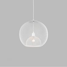 Kuzco 494418-WH - Single Lamp Pendant WithSpherical Powder-Coated WireMesh Shade. Color ConfigurationsInclude