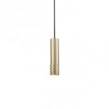 Kuzco 494502M-GD - Single Lamp Pendant With SteelCylindrical Shade Embellished ByStacked Tubular Slices.