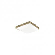 Kuzco 501103-VB - Single Led Flush Mount Ceiling Fixture With Square White Opal Glass. Metal Details In Brushed