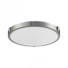 Kuzco 501122-VB - Single Led Flush Mount Ceiling Fixture With Round White Opal Glass. Metal Details In Brushed