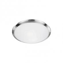 Kuzco 51561BN - Single Lamp Flush Mount Ceiling Fixture With White Opal Glass And Brushed Nickel Metal Finish