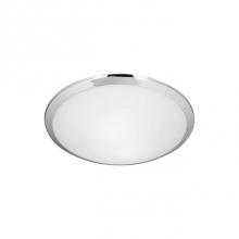 Kuzco 51561CH - Single Lamp Flush Mount Ceiling Fixture With White Opal Glass And Chrome Metal Finish
