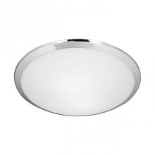 Kuzco 51562CH - Two Lamp Flush Mount Ceiling Fixture With White Opal Glass And Chrome Metal Finish