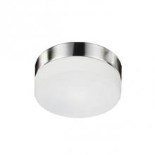 Kuzco 52021BN - Single Lamp Flush Mount Ceiling Fixture With White Round Opal Glass And Brushed Nickel Metal