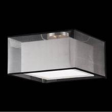 Kuzco 52323B - Three Lamp Ceiling With Black Square Transparent Shade And Linen Interior White